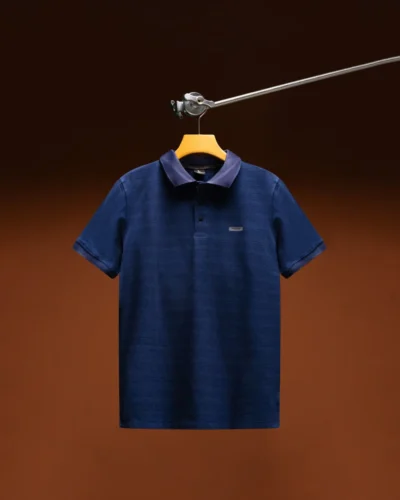 Stripe Navy Polo