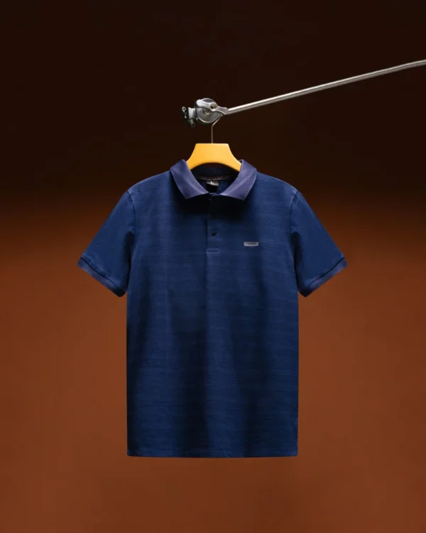 Stripe Navy Polo