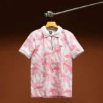 Printed Baby Pink Polo