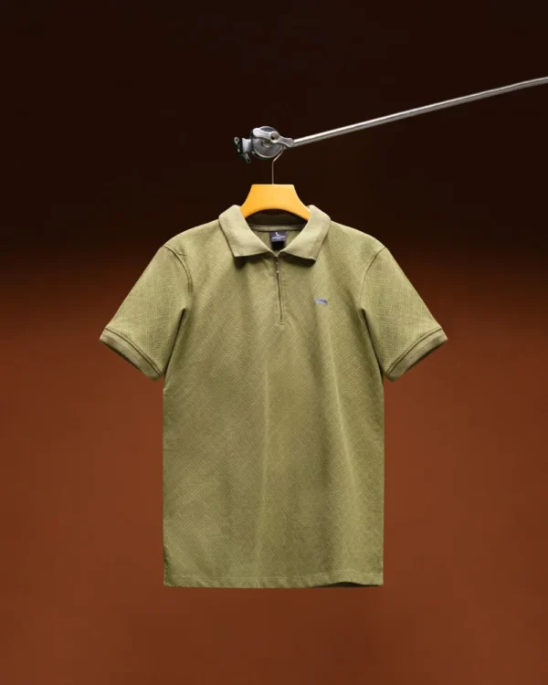 Printed Olive Polo