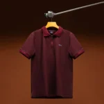 Printed Maroon Polo