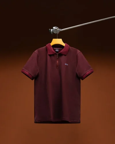 Printed Maroon Polo