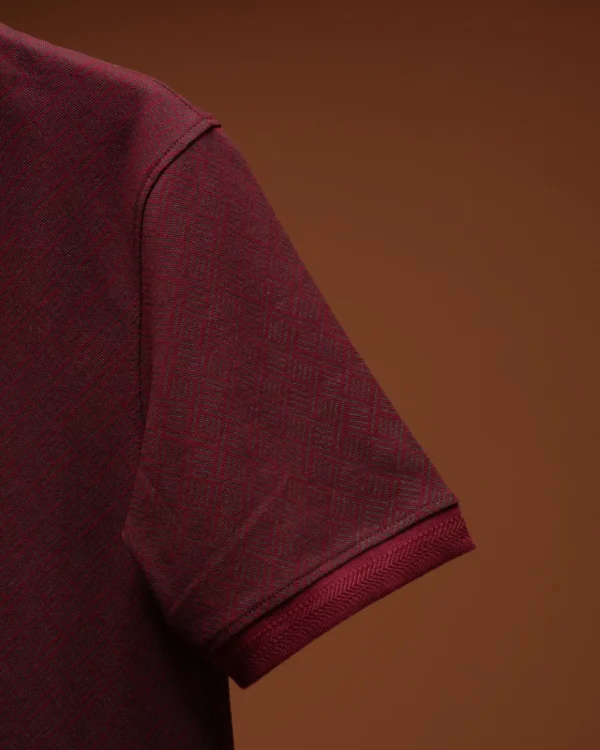 Printed Maroon Polo