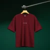 Solid Maroon Drop Shoulder