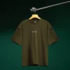 Solid Olive Drop Shoulder