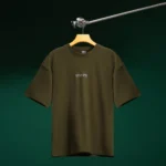 Solid Olive Drop Shoulder