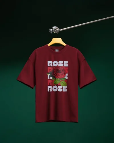 Rose Maroon Drop Shoulder