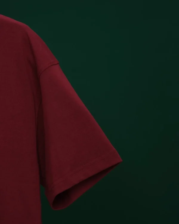 Rose Maroon Drop Shoulder