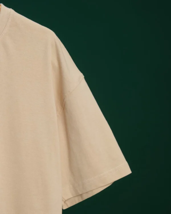 Solid Beige Drop Shoulder