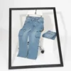 Light Blue Bootcut Cargo Jeans