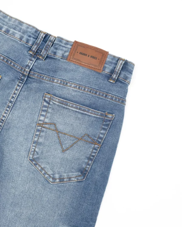 Mid Blue Bootcut Cargo Jeans