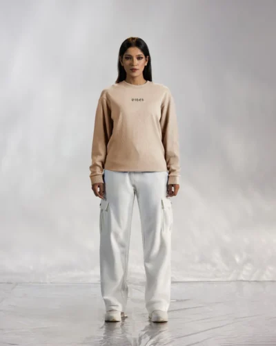 Vibes Beige Sweatshirt