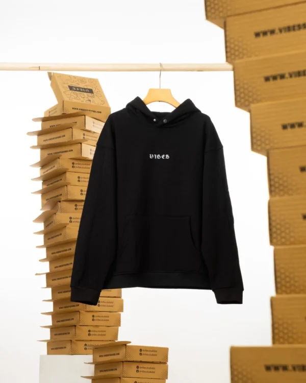 Vibes Signature Black Hoodie