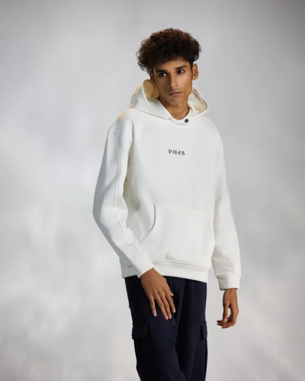 Vibes Signature White Hoodie