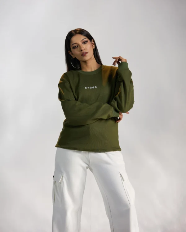 Vibes Olive Sweatshirt