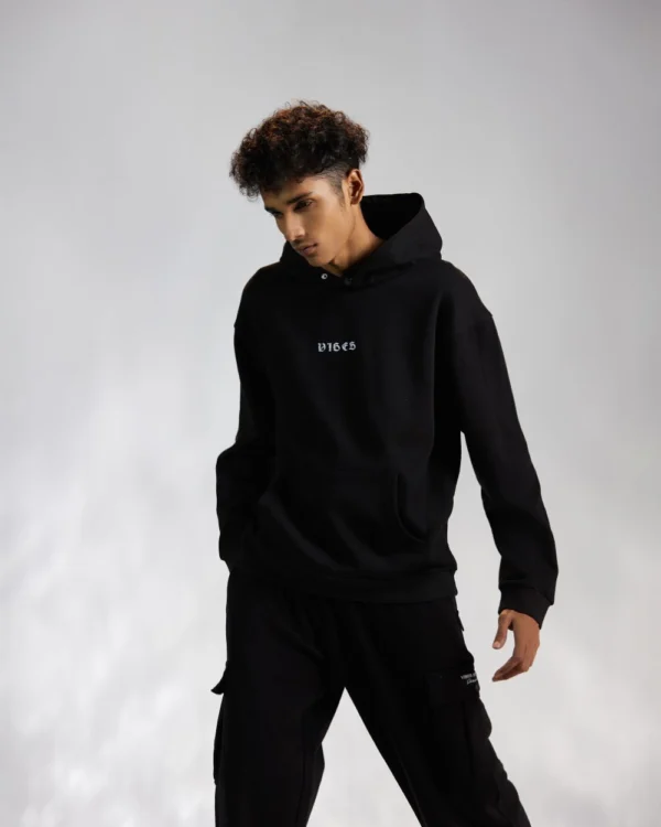 Vibes Signature Black Hoodie