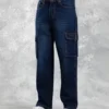 Baggy Cargo Jeans Dark Blue