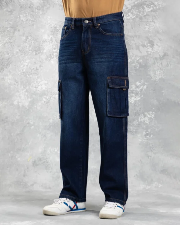 Baggy Cargo Jeans Dark Blue