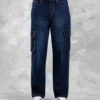 Baggy Cargo Jeans Dark Blue