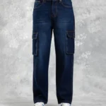 Baggy Cargo Jeans Dark Blue
