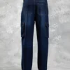 Baggy Cargo Jeans Dark Blue