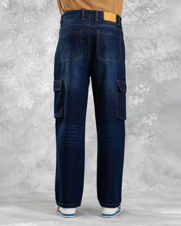 Baggy Cargo Jeans Dark Blue