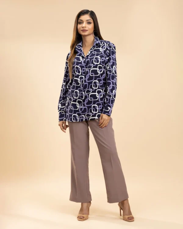 IZAVA Printed Shirt Midnight Blue