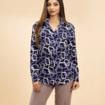 IZAVA Printed Shirt Midnight Blue