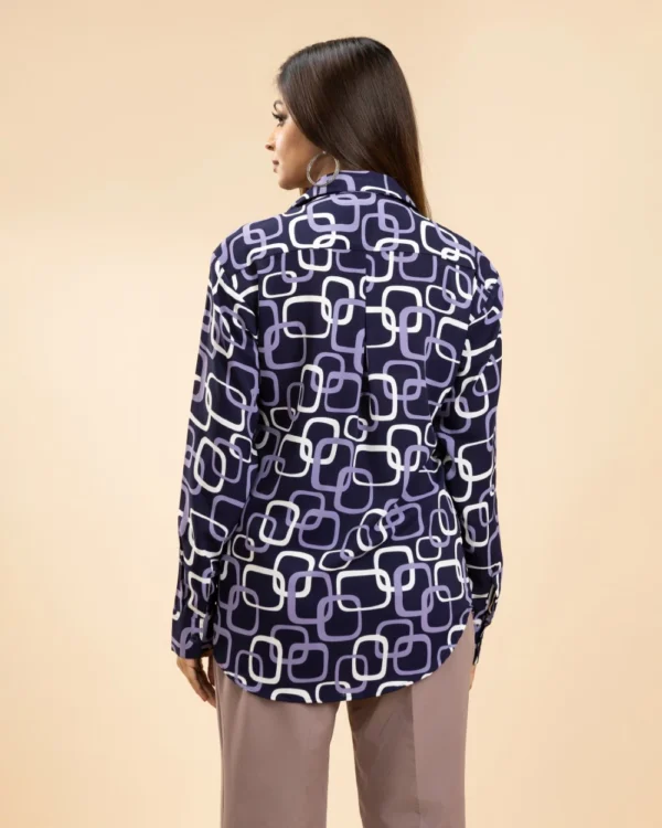 IZAVA Printed Shirt Midnight Blue