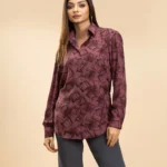 IZAVA Printed Shirt Wine