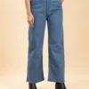 High Waisted Women's Jeans Ash Blue