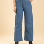 High Waisted Women's Jeans Ash Blue