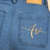 High Waisted Women's Jeans Ash Blue