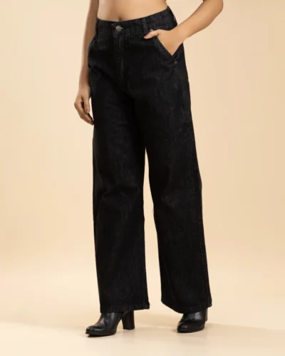 High Waisted Women's Jeans Black