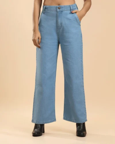 High Waisted Women's Jeans Sky Blue