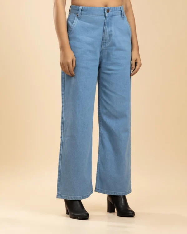 High Waisted Women's Jeans Sky Blue