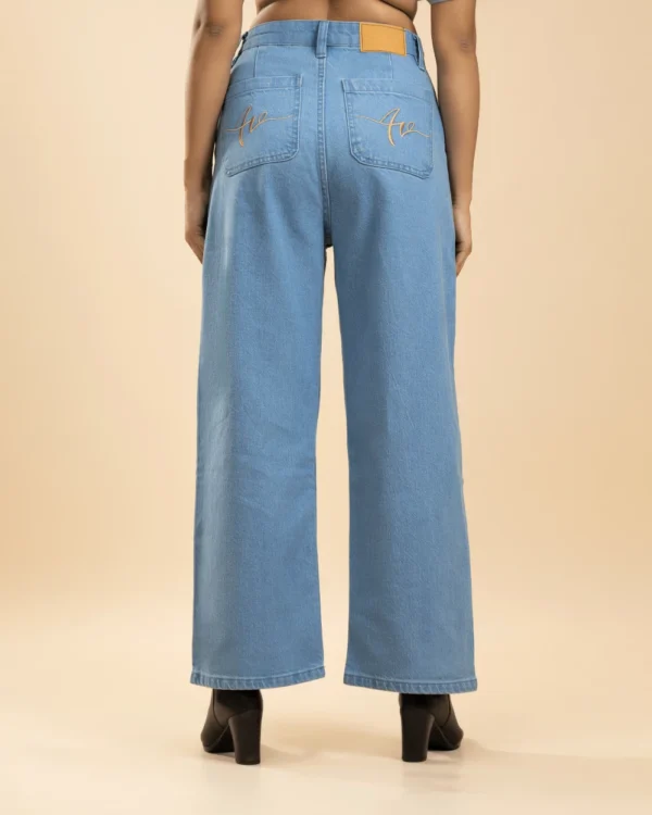 High Waisted Women's Jeans Sky Blue