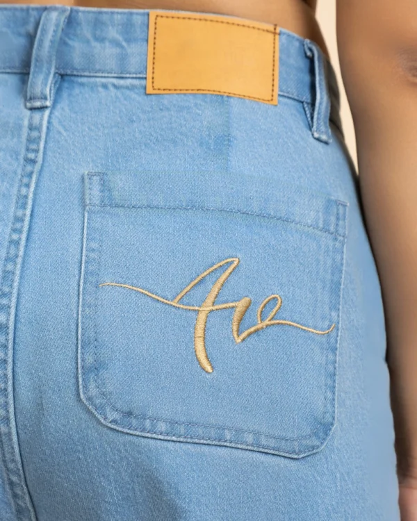 High Waisted Women's Jeans Sky Blue