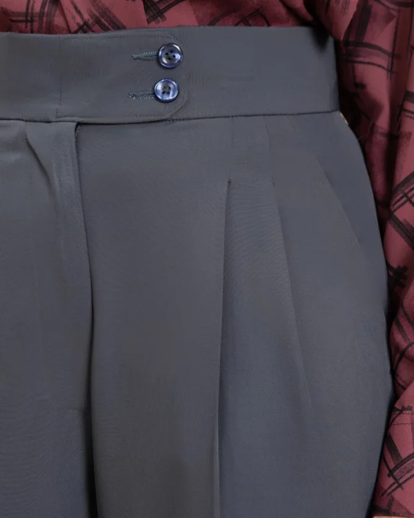 Charcoal Flare Cut Pant