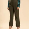 Olive Flare Cut Pant