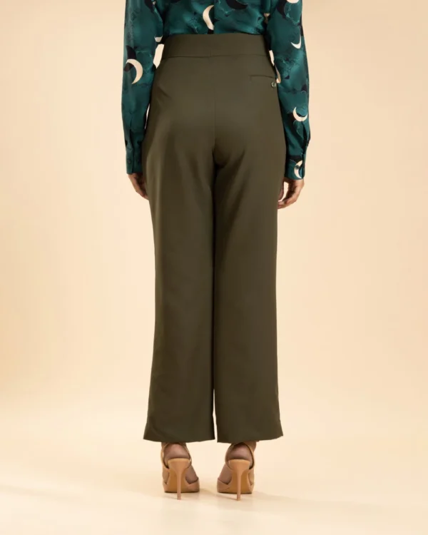 Olive Flare Cut Pant