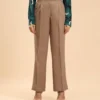 Beige Flare Cut Pant