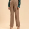 Beige Flare Cut Pant