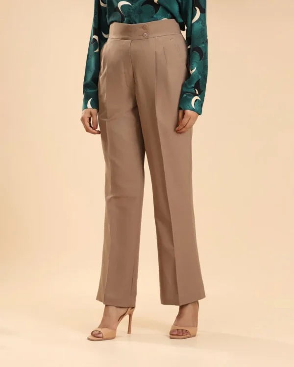 Beige Flare Cut Pant