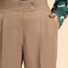 Beige Flare Cut Pant