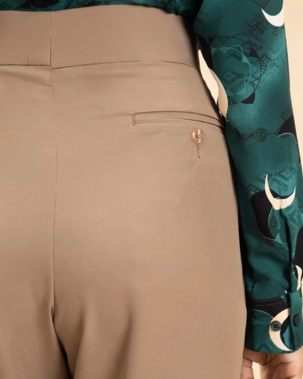 Beige Flare Cut Pant