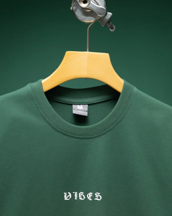 Solid Dark Green Drop Shoulder